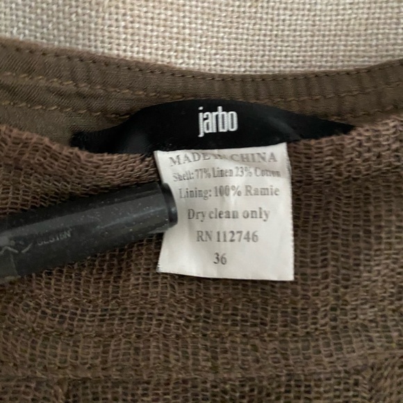 Jarbo Brown Boho Linen Midi Skirt - Picture 4 of 8